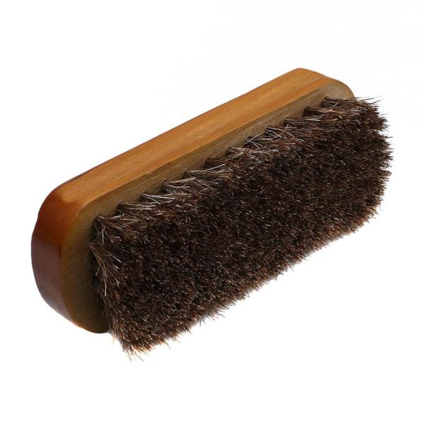

clothing & wardrobe storage 1pc wooden horse hair brush natural leather soft polishing tool cleaning shoe