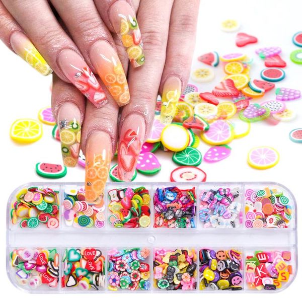 

nail art decorations deco fruit slices filler for slime addition charm accessories supplies decoration toy, Silver;gold