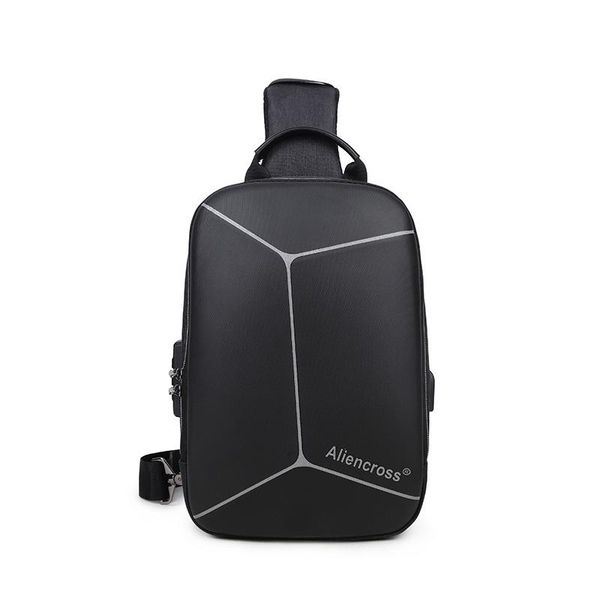 

men chest bag waterproof usb anti-theft multifunctional messenger oxford casual shoulder waist bags