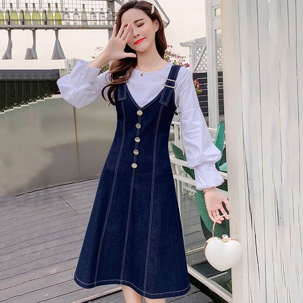 

casual dresses denim straps women summer fashion young style v-neck sleeveless a-line slim spaghetti strap 85pt, Black;gray