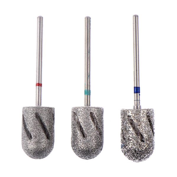 

nail art equipment 3 size accessories and tools manicure pedicure drill lathe drills bits for foot care tool callus clean cuticle, Silver