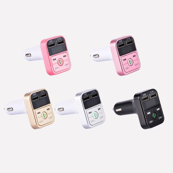 

& mp4 players 2021 mini bluetooth car mp3 player b2 hands-fm transmitter dual usb 2.1a voltage display micro sd tf music playing