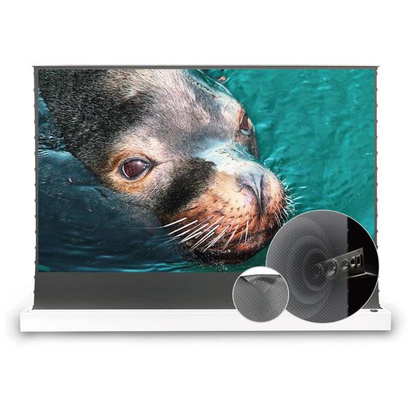 

projection screens visualapex 72''-150'' ambient light rejecting alr perforate acoustically transparent grey electric te