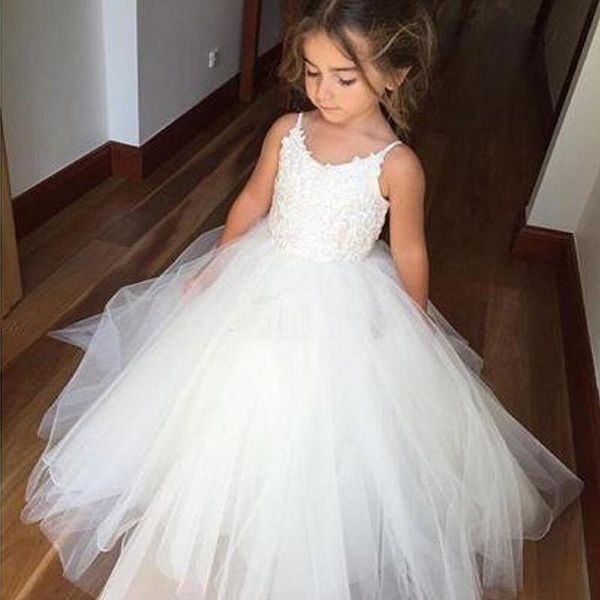 

girl's dresses lace flower girls jewel neck buttons back kids party gowns sweep train dress 2021, Red;yellow