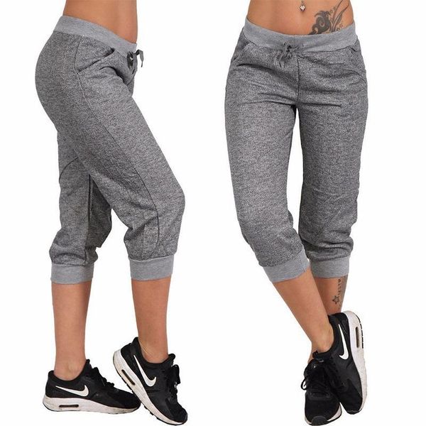 

women's pants casual cropped trousers 2021 ladies harem beam foot pocket loose fashion femme sport & capris, Black;white
