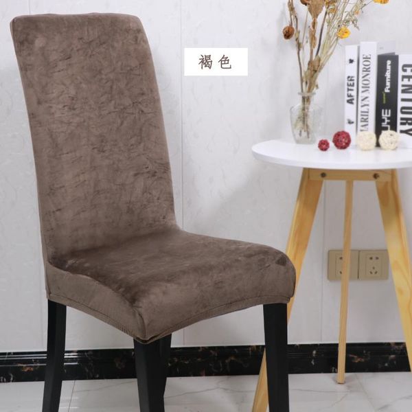 

1/4/6/8pcs jacquard plain dining chair cover spandex elastic slipcover case stretch for wedding el banquet covers
