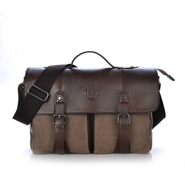 

manjianghong men's canvas vintage casual briefcase man business shoulder bag men laphandbag male messenger bags lj201012