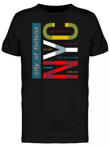 

city of fortune nyc graphic men's tee -image by shutterstock, White;black