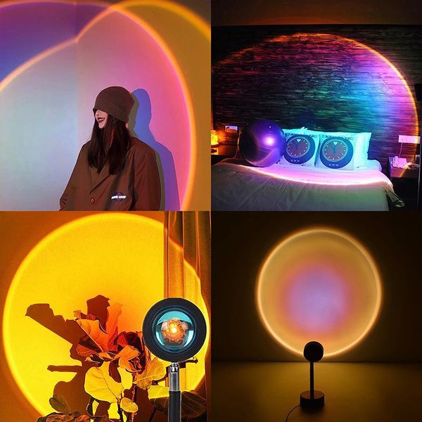 

projector light sun rainbow projection lamp po background atmosphere decoration spot usb led night spotlights