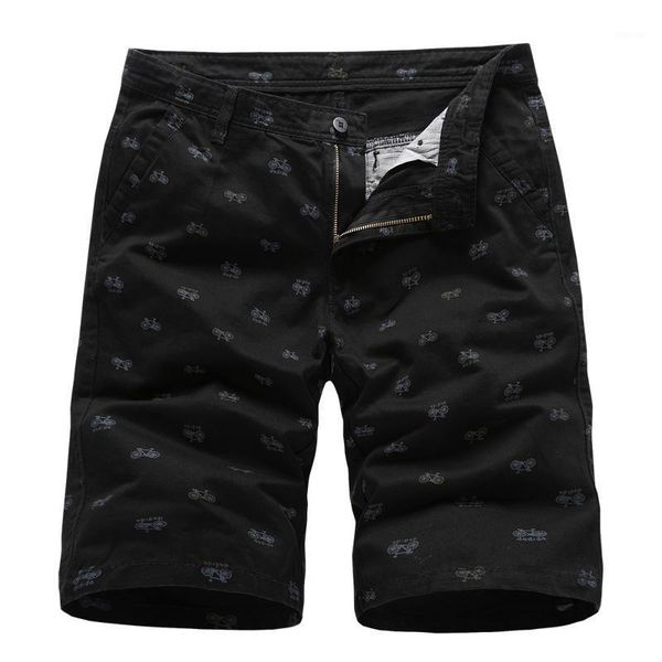 

men's shorts aiopeson 2021 summer overalls sports casual printing 100% cotton straight men, White;black