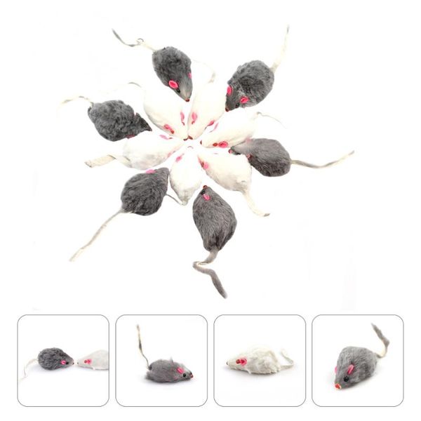 

cat toys 12pcs kitten chew simulation mice interactive plaything