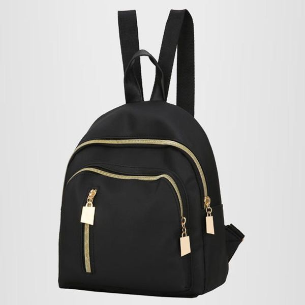 

backpack solid color women's fashion multi-function double-shoulder bag ladies casual muti-pocket student oxford bags