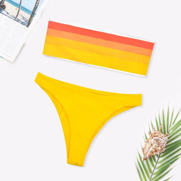 

bikini 2020 split swimsuit women's swimming printed suit, White;black