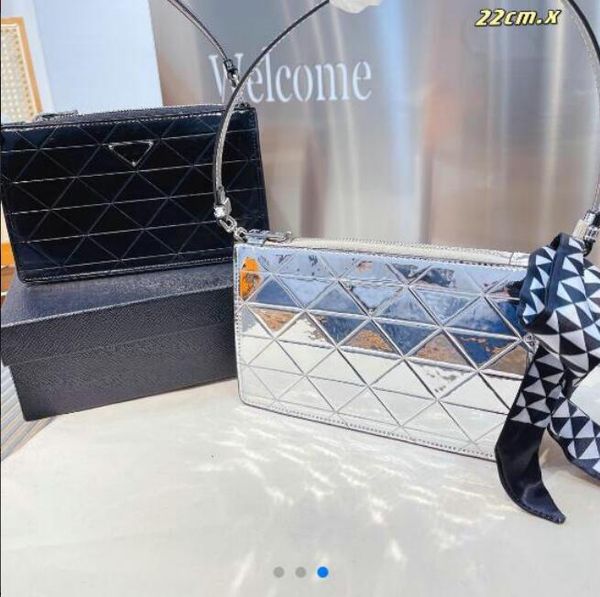 

women black silver shiny skin shoulders bags fashion designers leather clutch fashion handbags buckle shoulder bag diamond bags