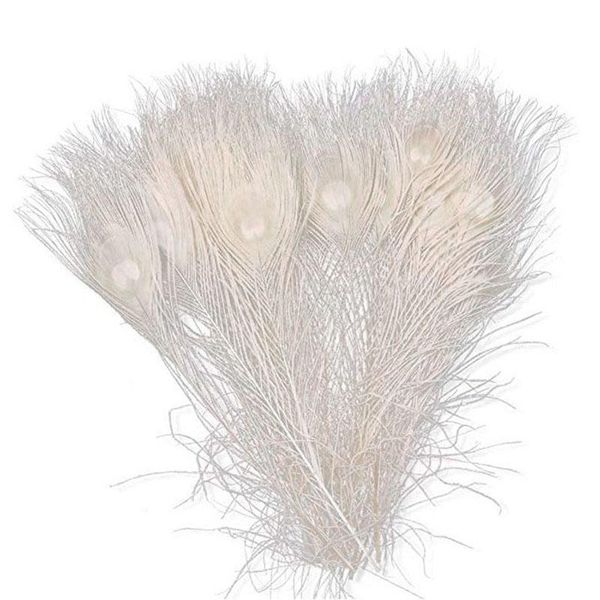 

decorative objects & figurines 50 pcs/natural white peacock feathers in the eye, 10 to 12 inches of feather wedding decoration
