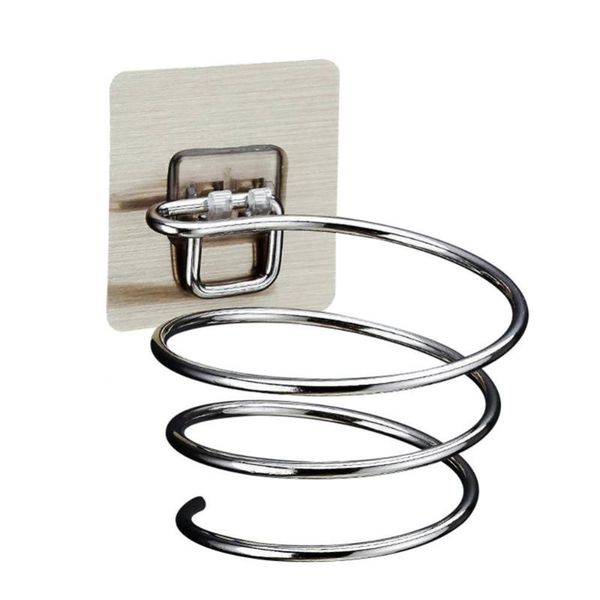 

60% s wall mounted stainless steel spiral blower stand bathroom hair dryer holder rack bath accessory set