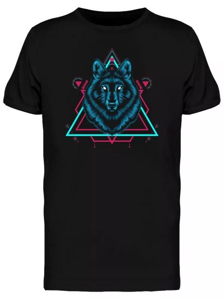

icon wolf geometry men's tee -image by shutterstock, White;black
