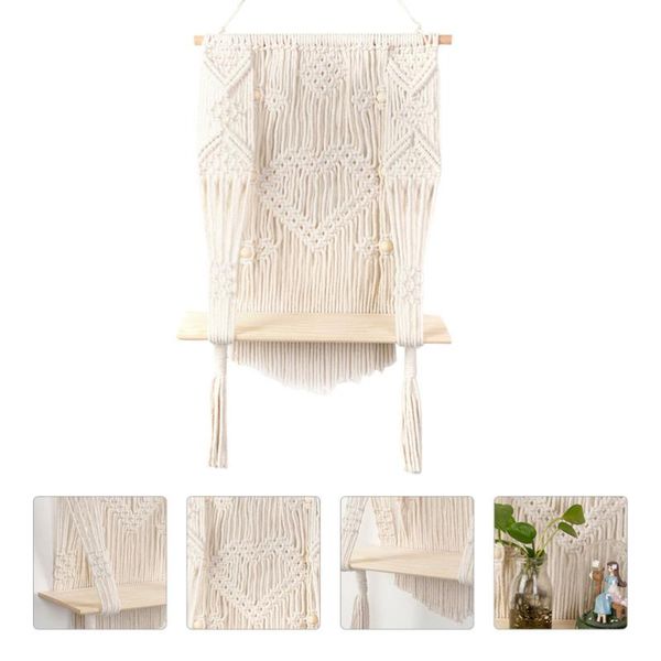 

1pc swing rope shelves cotton storage shelf hanging rack display other home decor