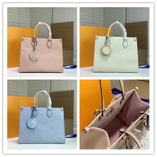

2021 designer new onthego gm tote bag mykonos empreinte pink handbag shoulder m45718 m45717 m45654 size: 34.0 x 26.0 13.0
