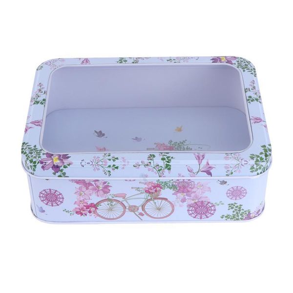 

gift wrap iron candy box festival transparent window sundries storage