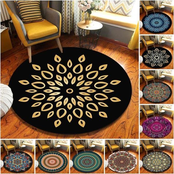 

carpets round carpet mandala living room rugs decor bedroom floor area rug doormat chair mat floral