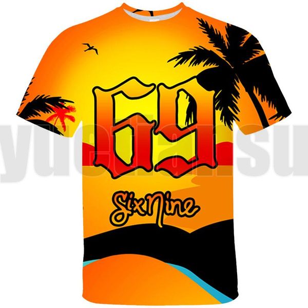

men's t-shirts 3d 6ix9ine t-shirt oversize anime tekashi 69 tee summer o-neck gooba tshirts children cartoon graphic shirt men, White;black