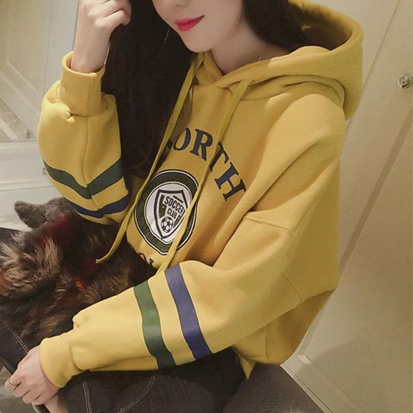 

women's hoodies & sweatshirts casual long sleeve girls sweatshirt streetwear fashion white loose women clothing arrival, Black