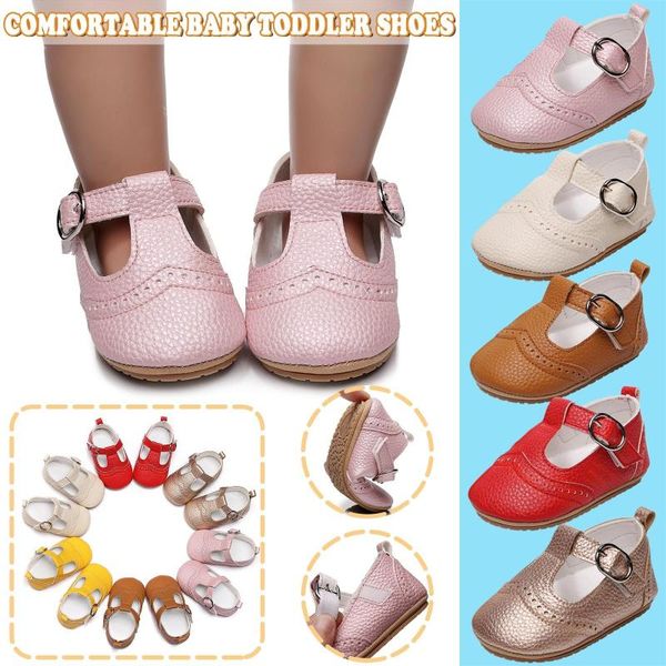 

citgeespring baby girls princess shoes soft sole flats non-slip infant walking sandals, Black;red