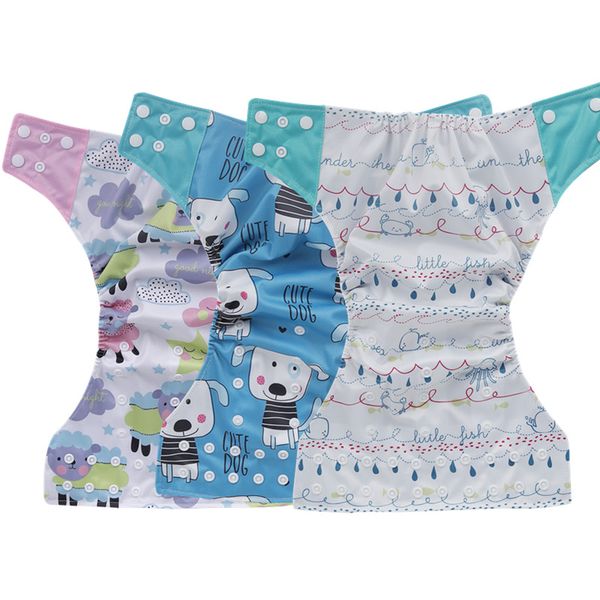 

1pc reusable bamboo charcoal cloth diaper waterproof  pocket diaper double gussets charcoal nappy wholesale