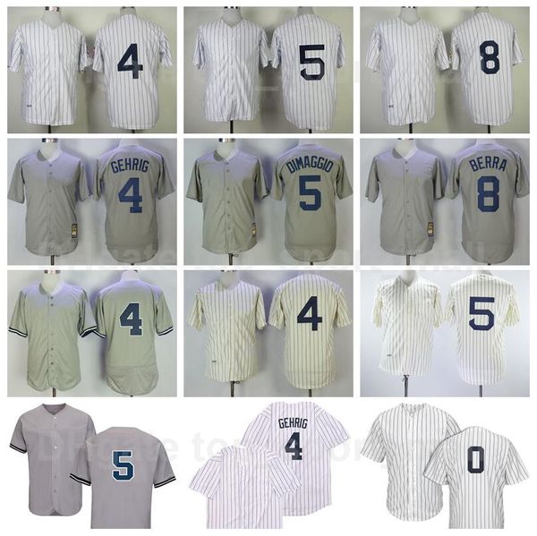 

retro 1939 1951 vintage baseball 0 adam ottavino jersey 4 lou gehrig 5 joe dimaggio 8 yogi berra retire pinstripe white grey beige, Blue;black