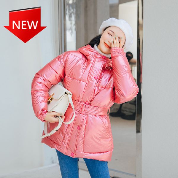 

women of the female gender thin winter belts warm with soft cotton quilted jacket, Black;red