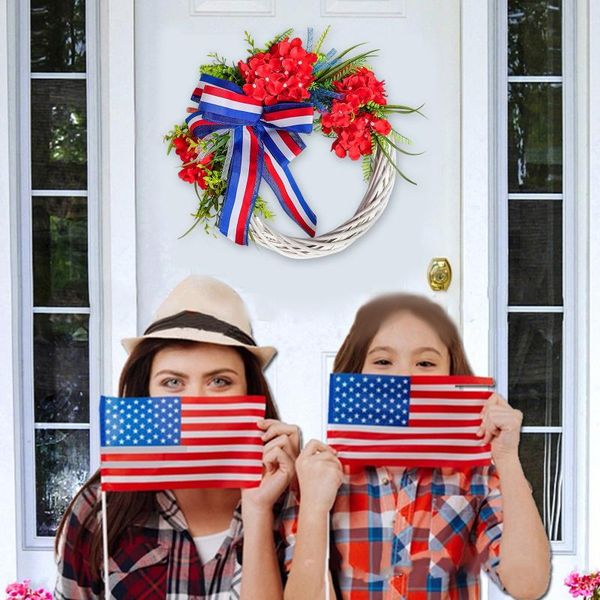 

decorative flowers & wreaths independence day artificial wreath door decoration garland wall hanging home decor for wedding or party