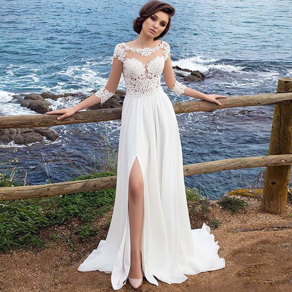 

dress 2021 new bridal elegant long slim-fit small tail beautiful lace embroidery banquet evening dress, White
