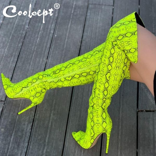 

boots spring summer long for ladies fashion serpentine high heels shoes women modern peep toe footwear size 34-45, Black