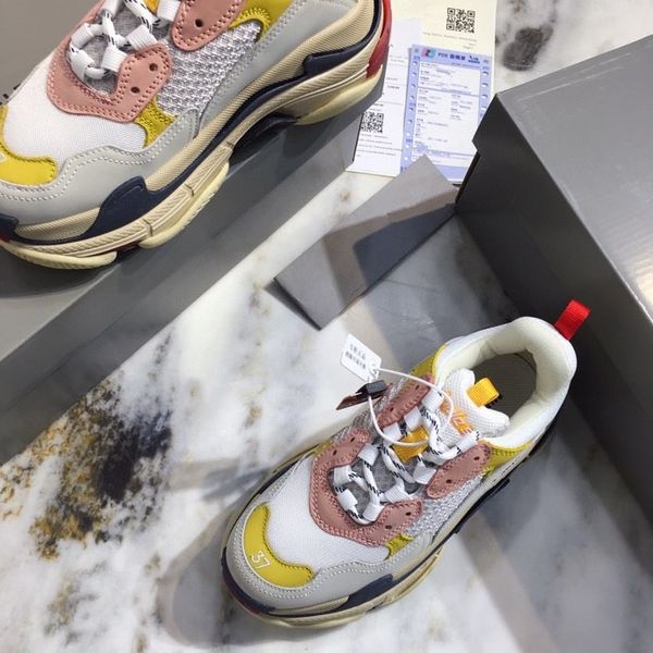 

platform paris triple s designer sneakers flat casual dad shoes mens womens luxurys leisure 17fw all black vintage old sports chaussures
