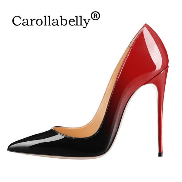 

shoes woman high heels wedding black red women pumps pointed toe stilettos dress