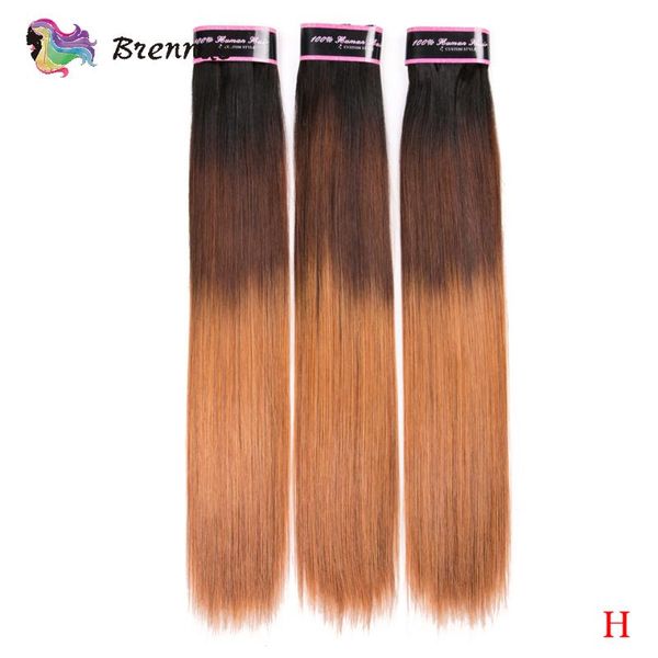 

human hair bulks double drawn straight weave bundles funmi brazilian ombre 1b427 color high ratio non-remy, Black