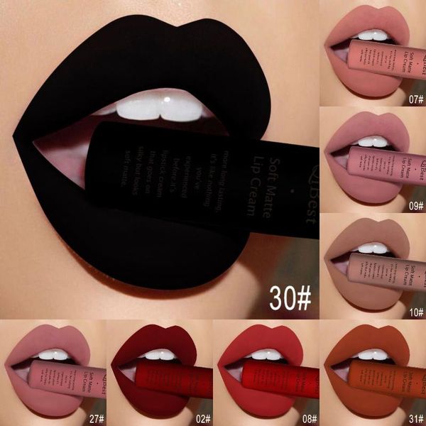 

brand makeup lipstick matte brown nude black color liquid lip gloss batom maquiagem