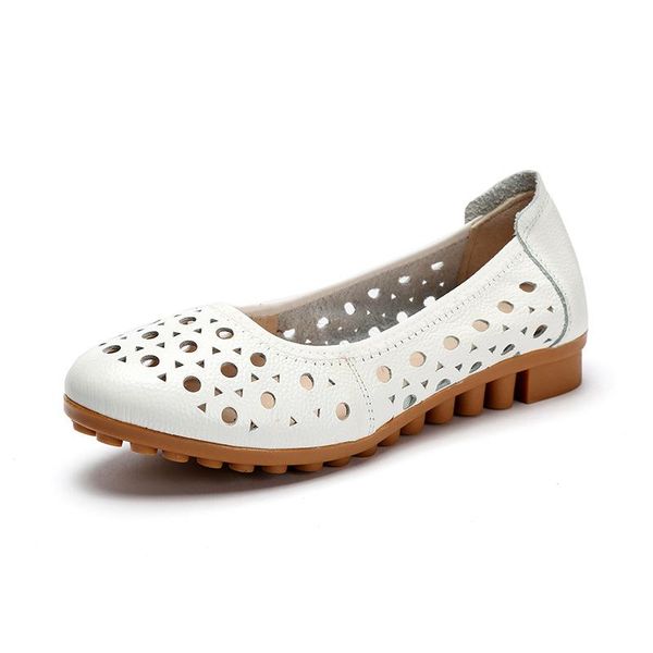 

sandals 2021 women fashion genuine leather flat shoes female casual slip on hollow out, Black