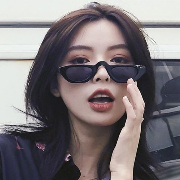 

sunglasses cat eye women plastic frame classic sun glasses ladies retro fashion mirror uv400 gafas de sol mujer, White;black