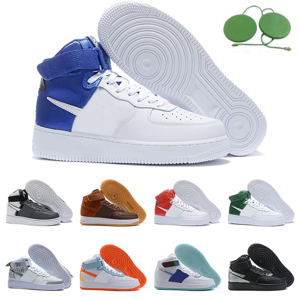 

air force 1 high airfoce af1 men women running shoes brown black white shattered backboard red green yellow comfortable platform fashion tra