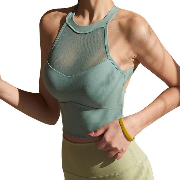 

yoga outfit 2021 fashion women sports vest halter beauty back quick dry fitness gym running with padded