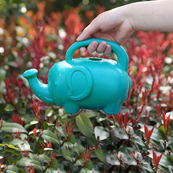 

watering equipments elephant can 2 quarts blue/green novelty indoor handheld pot home garden ac889
