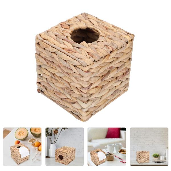 

tissue boxes & napkins 1pc retro deskstorage box seaweed holder (light yellow)