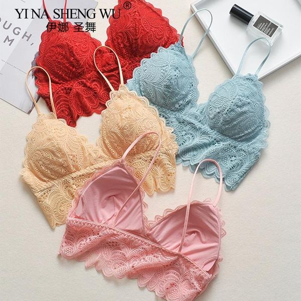 

women's tanks & camis thin lace floral breathable push up bra fashion comfortable bras women underwear brassiere wire lingerie, White