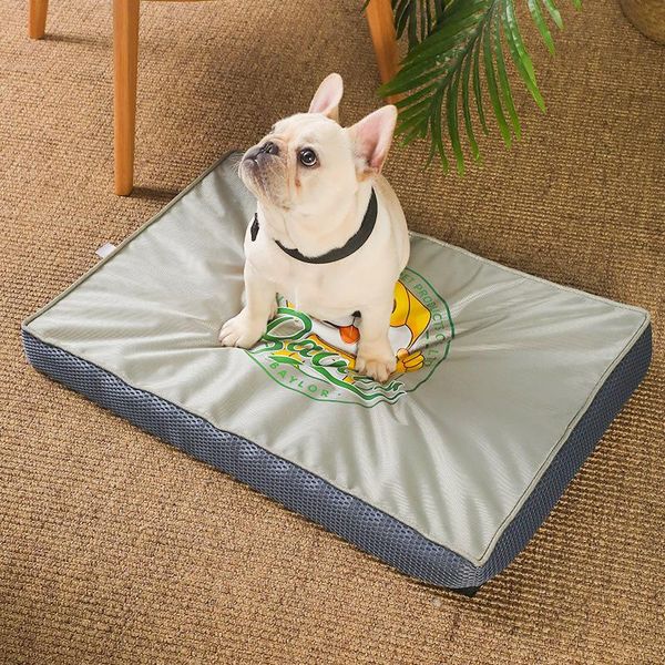 

kennels & pens dog bed ice silk sleeping mat summer cool nest bite-resistant cooling pet supplies