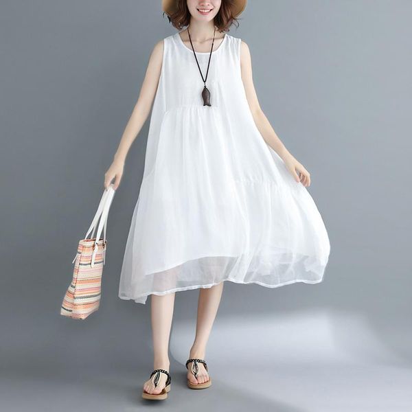 

maternity dresses 2021 brand summer dress woman solid sleeveless large size pregnant a-line md-00934, White