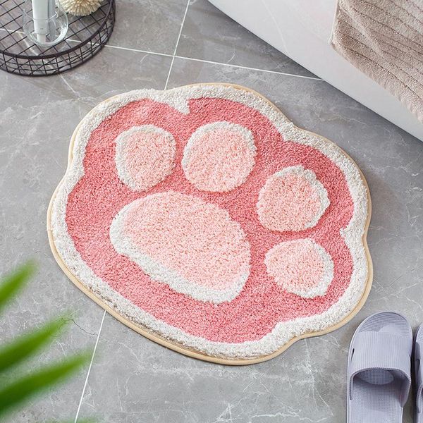 

carpets 50*62cm arrival anti-skid mat soft animals cat claw shape carpet for bathroom or kids room decoration