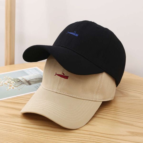 

small fish embroidery hat men's all-match baseball cap women's street summer fashion black white and blue multicolor optional adju, Blue;gray