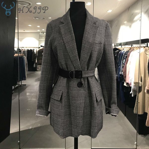 

women's suits & blazers hxjp 2021 korean spring retro chess small casual suit single breasted, White;black